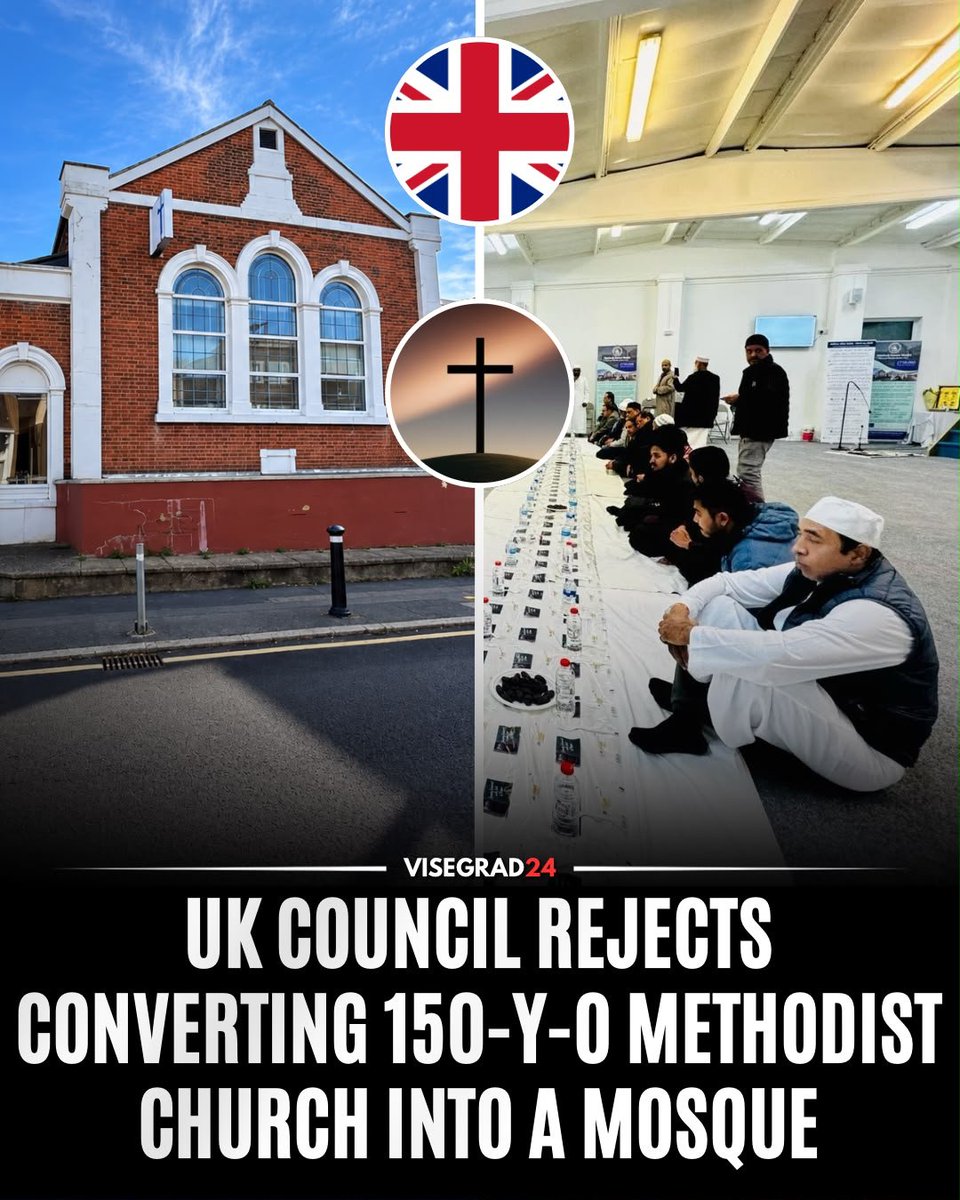 visegrad24's tweet photo. Local authorities in Stanford-le-Hope, England, have rejected plans to convert a 150-year-old former Methodist church into a mosque owned by Stanford Jamme Masjid after the proposal received 384 objections compared with just 35 expressions of support. https://t.co/WxNnMSc3P3