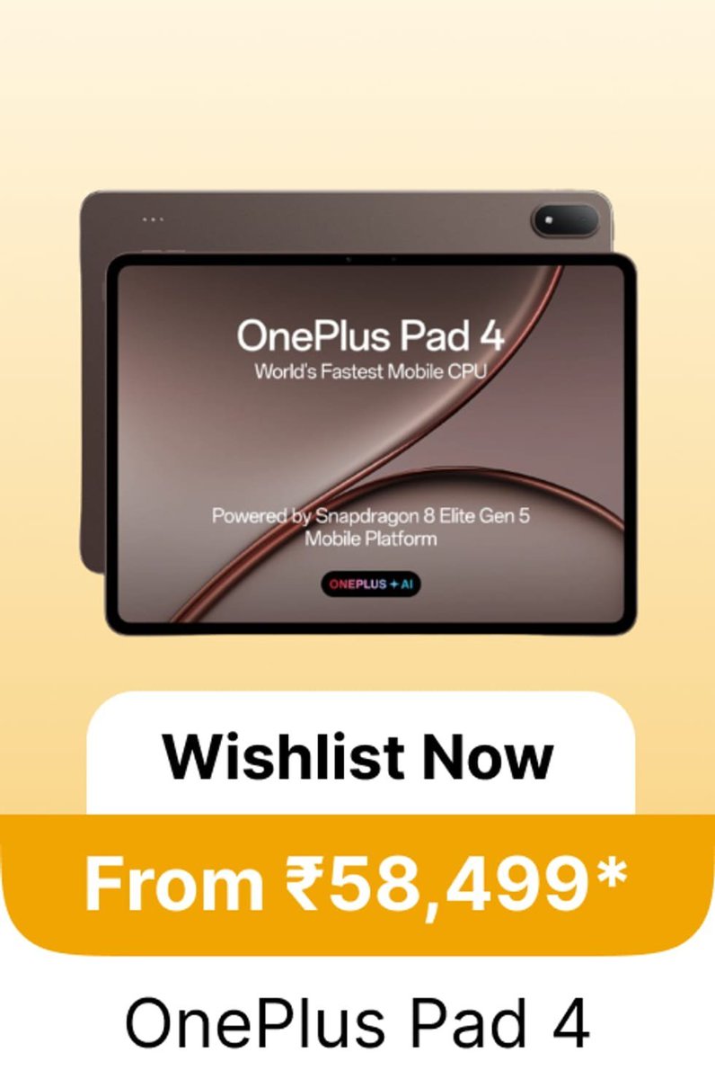 Halkatech's tweet photo. 🔥 BBD &amp; GIF-এ tablet কিনতে চাইলে এগুলো consider করতে পারো! 📱

iPad Air M4 ₹67,900, iPad A16 ₹39,900, OnePlus Pad 2 ₹31,999, Moto Pad 60 Pro ₹26,999 আর Redmi Pad 2 ₹15,499! 👀

iPad Air M4 launch price-এ ফিরে আসাটাও কিন্তু solid deal! 🔥

#Sale #Tablet #iPad https://t.co/30oUrnPr3x