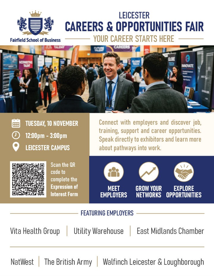 FSBSOCIAL's tweet photo. Don’t miss your next opportunity.
Come along to FSB’s Careers &amp; Opportunities Fairs and meet employers who are looking for talented people like you.
📍 Sheffield: Wednesday 21 October, 12pm–3pm
📍 Croydon: Wednesday 28 October, 12pm–3pm
📍 Leicester: Tuesday 10 November, 12pm–3pm https://t.co/KTQibptPwV