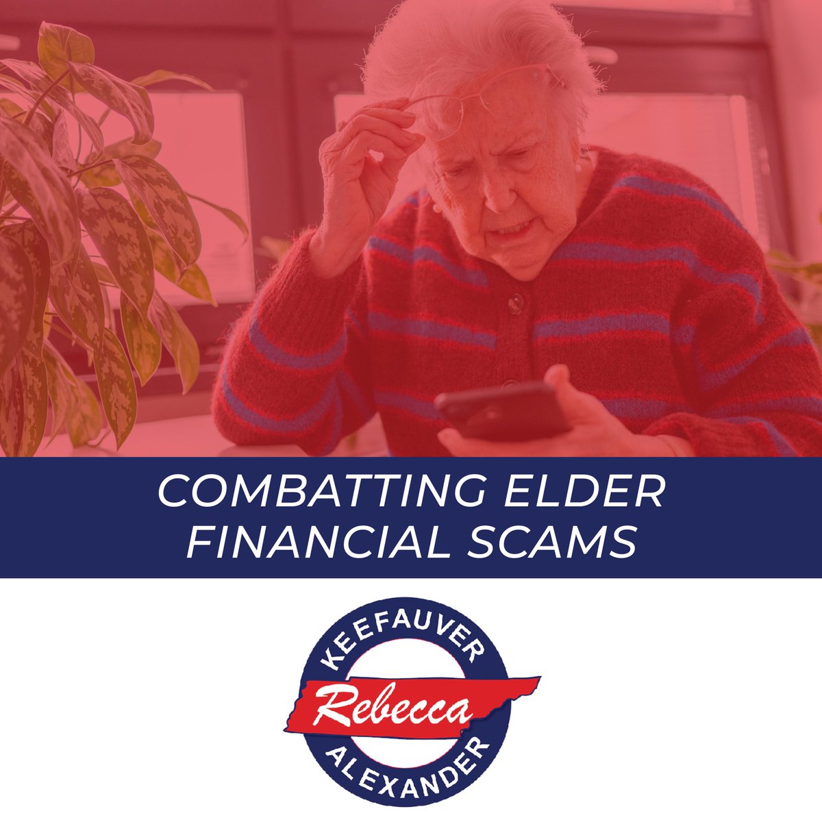 RepAlexander7's tweet photo. It seems like scammers are only getting more and more prevalent as the years go on, and with every day’s advances in technology, our seniors are left the most vulnerable. That’s why we gave the TBI greater latitude to investigate these elder financial scams. https://t.co/JSLklgHHl4