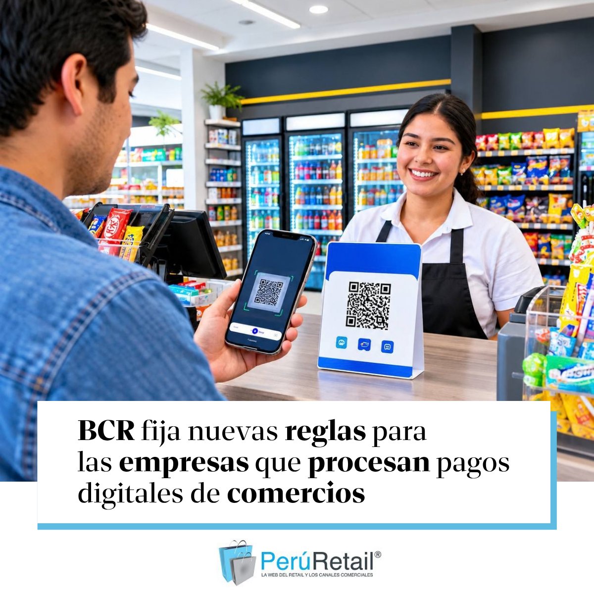 peruretail's tweet photo. 💳📲🏪El nuevo reglamento fija condiciones sobre fondos, comisiones, contratos e interoperabilidad para los servicios que permiten a los negocios cobrar mediante tarjetas, QR y pagos inmediatos. Entérate aquí. ►https://t.co/bfi3Zi7lRX
#BCRP #PagosDigitales #comercio #negocios https://t.co/O7gK7Nri2Z