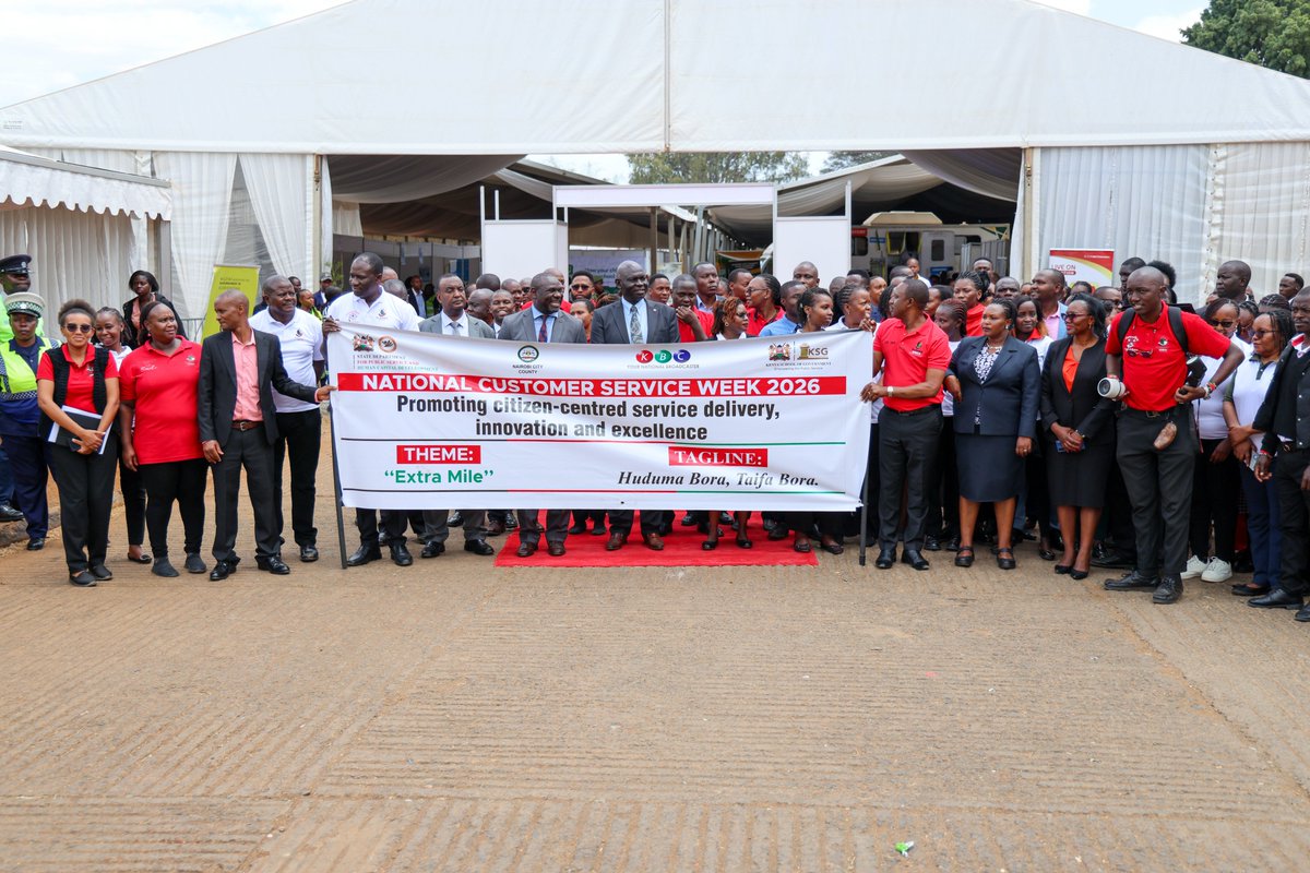 C_ServicesKE's tweet photo. Karibuni Uhuru Park! 🇰🇪

Customer Service Week celebrations are ongoing, and our teams from @Sajili_IDKe , @crs_kenya , @ImmigrationDept , @IPRS_KE  and @Serv_BilaStress  are on hand to welcome you to our booths.

In line with this year’s theme, “Extra Mile: Transforming Public Service Through Customer Service Excellence,” we are going the extra mile to answer your questions, guide you on our services and listen to your feedback.

Visit our booths today. We are here to serve you!

#CustomerServiceWeek2026 #ExtraMile