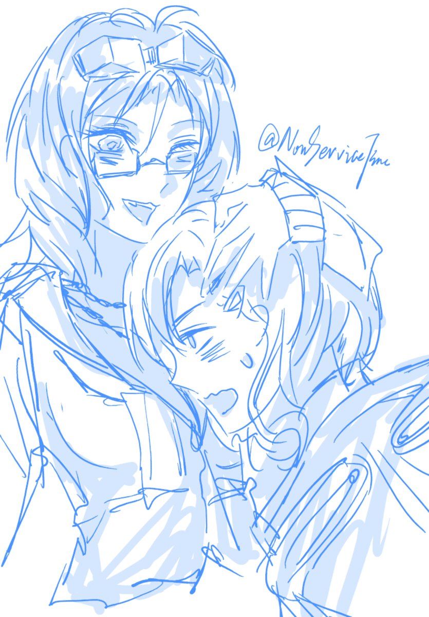 Co2Movement's tweet photo. ⚠️性転換設定
セツ、沙明の胸に埋もれてほしい…！
こんな気持ちで描きました
#グノーシア https://t.co/HrcROGst4K
