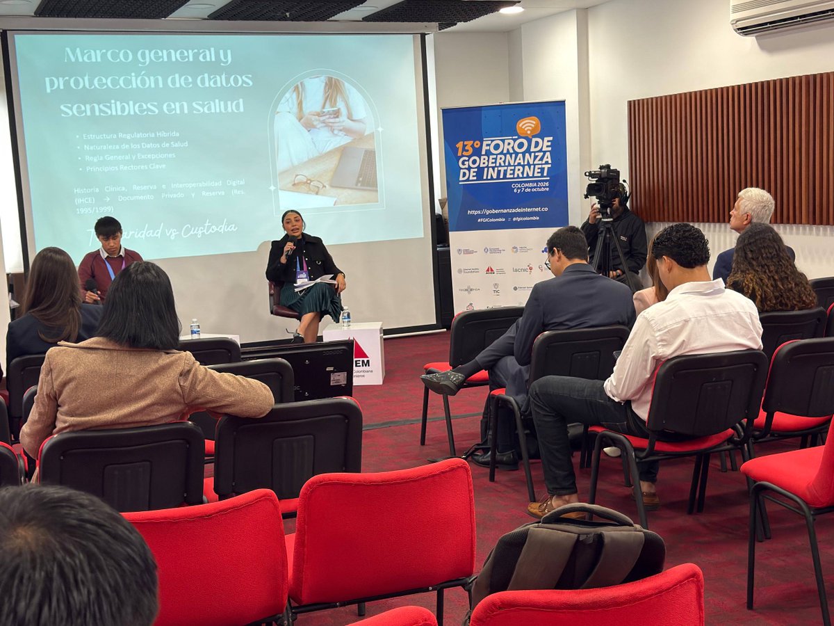 fgicolombia's tweet photo. “El 74% de las empresas creen estar preparadas para realizar auditorías a través del uso de #IA, pero solo el 27% está realmente preparado: 🪩Paula Herrera, en el segundo panel de la #CumbreJuvenil2026 #FGIColombia2026 @ISOCcolombia https://t.co/BkhRbm3sYL