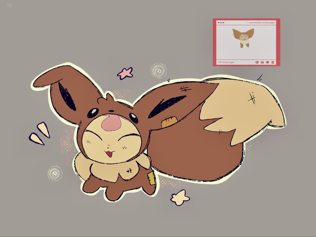 CosmicLilac03's tweet photo. Whoever drew Tilly wearing an eevee costume THANK YOU!!π
Itβs so cute that i ended up drawing it in my style π₯Ήπ₯Ή
i feel so happy and giggly whenever u guys sends me gimmicks
#PokΓ©mon #skitty #Eevee https://t.co/iaE3roca9r