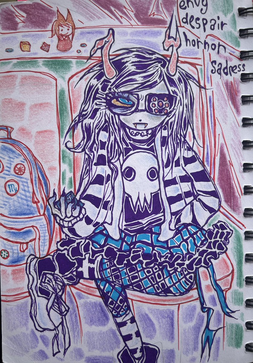 seasakitten's tweet photo. vriska in another outfit ive worn 💜💜💜 sketchy sketch sketch https://t.co/fy5KofXMBc