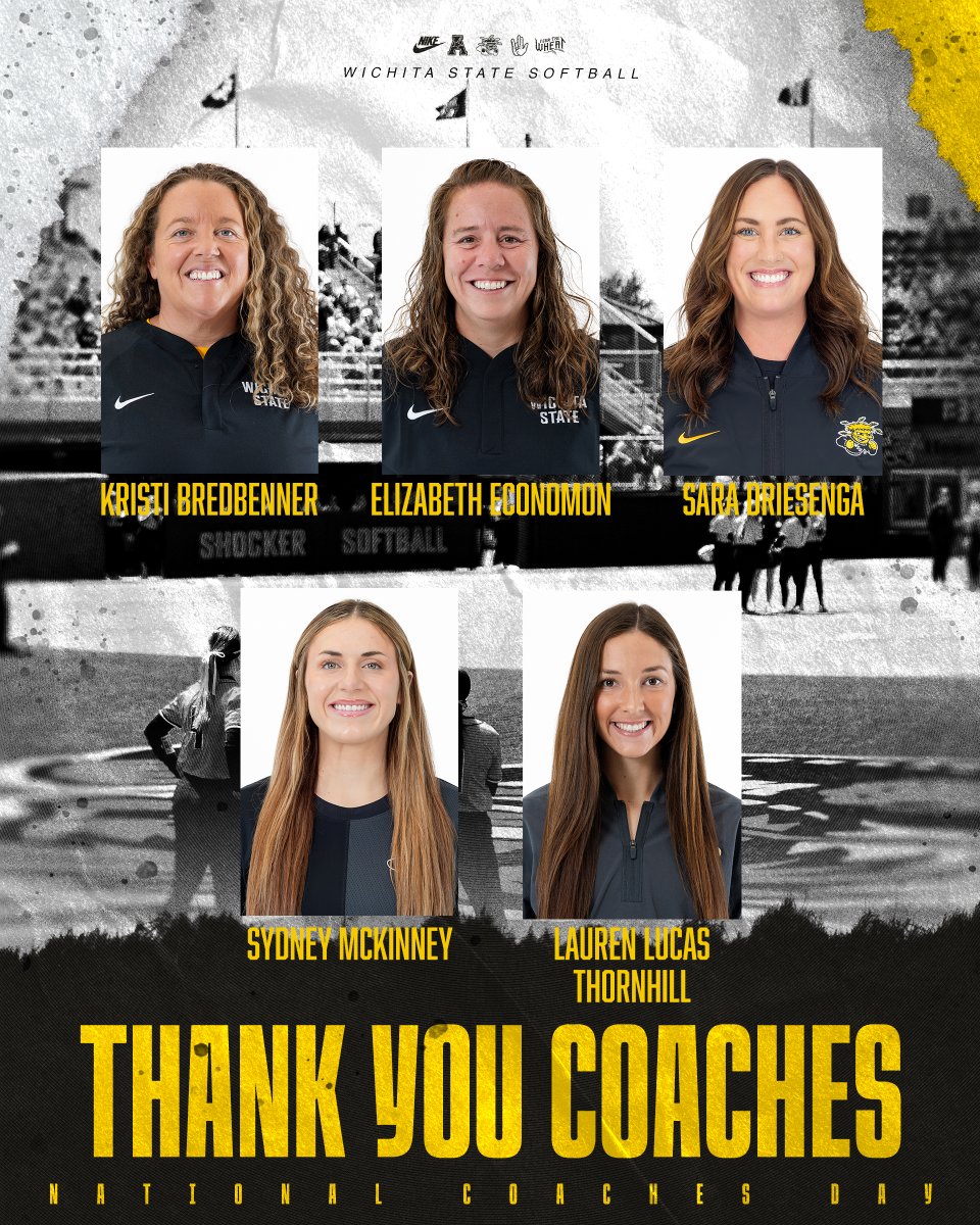 GoShockersSB's tweet photo. Happy National Coaches Day to the hardest working and best staff around!

#NationalCoachesDay https://t.co/HE7q4dDLvk