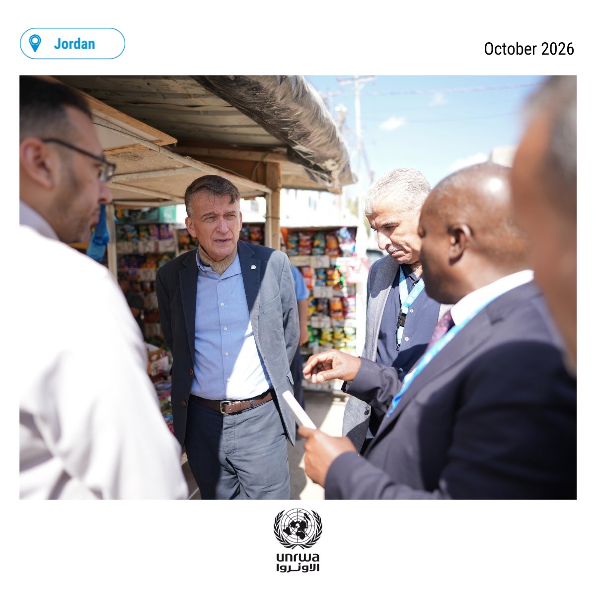 UNRWAJFO's tweet photo. (1/4) Welcomed today @CFSaundersUN to @UNRWA Jerash Camp in #Jordan. 🤝 Home to 35,000+ #Palestine Refugees, around 90% of whom are Ex-Gazans, Jerash is among Jordan's most vulnerable refugee communities. Here, UNRWA's education, health and protection services remain essential. https://t.co/pfi0A9b0ls