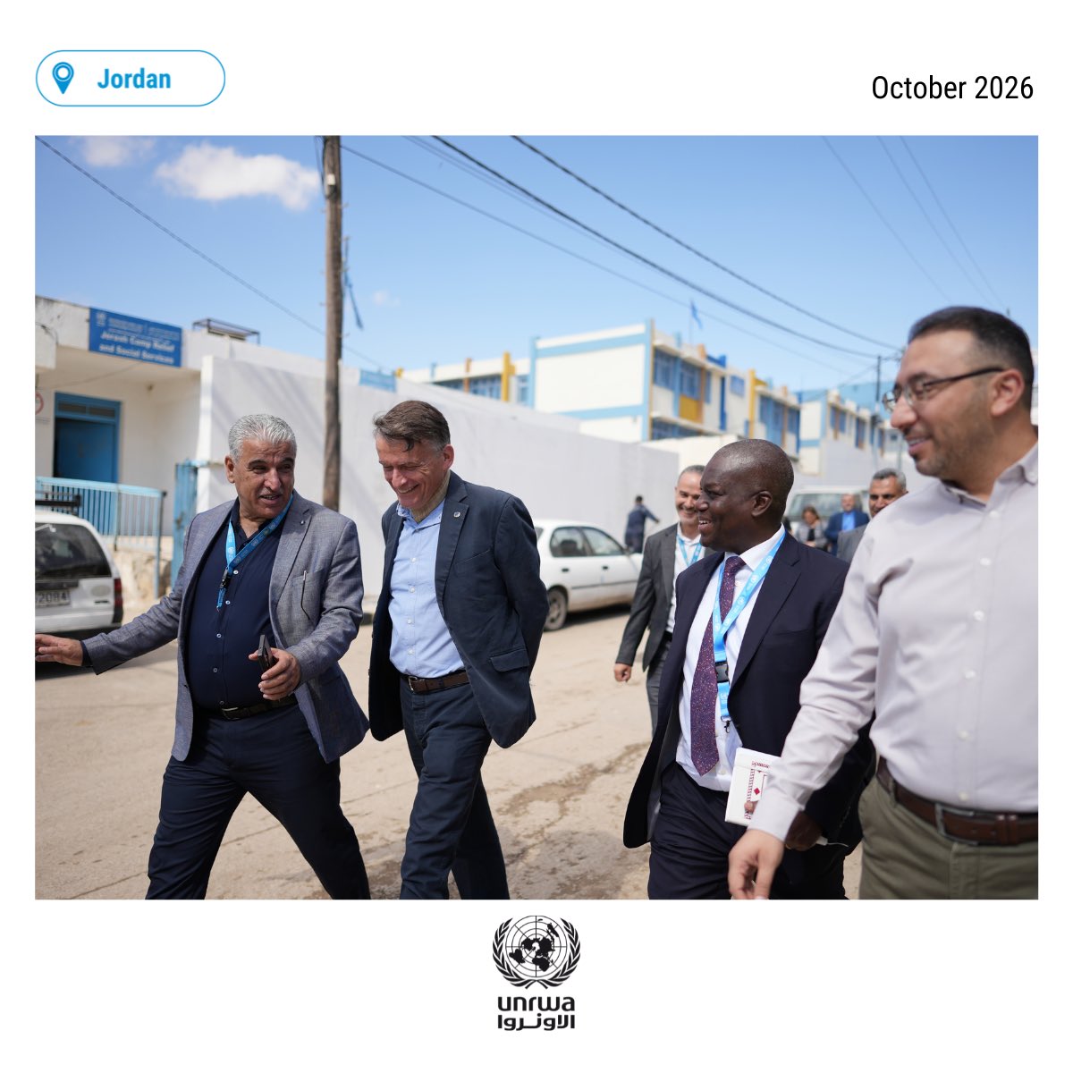 UNRWAJFO's tweet photo. (1/4) Welcomed today @CFSaundersUN to @UNRWA Jerash Camp in #Jordan. 🤝 Home to 35,000+ #Palestine Refugees, around 90% of whom are Ex-Gazans, Jerash is among Jordan's most vulnerable refugee communities. Here, UNRWA's education, health and protection services remain essential. https://t.co/pfi0A9b0ls