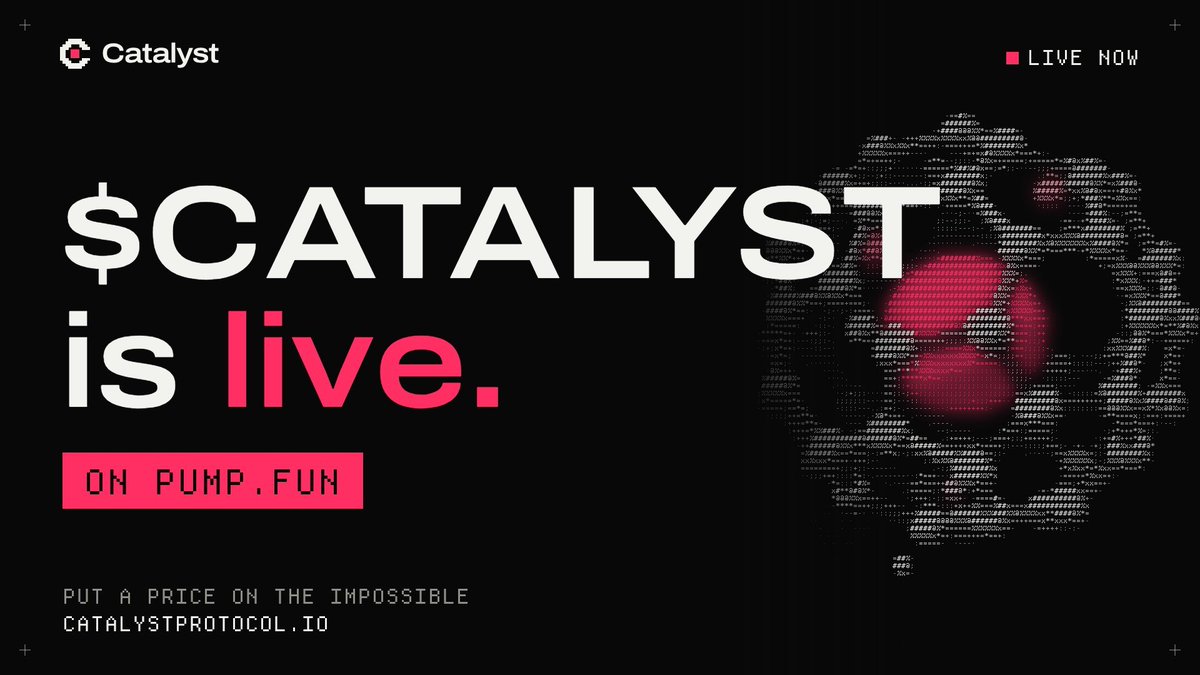 tryCatalystApp's tweet photo. Catalyst is now live.

Official CA: Gxbfhh54dRGURXVobTDLcLuB6EvjWNaSygpDpfUEpump

Put a price on the impossible.

https://t.co/tCdFqzcTcA https://t.co/XErohwaM5W