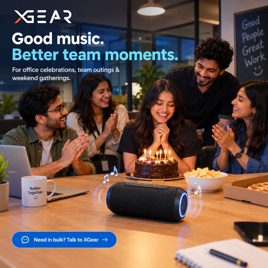XGearOfficial's tweet photo. 🎶 Good music. Better team moments.

From office celebrations to team outings, the right tech makes every gathering better. 🔊✨

Looking for corporate gifting or bulk tech solutions?
Talk to XGear.

#XGear #CorporateGifting #BulkOrders #TechSolutions https://t.co/gkenSfjynS