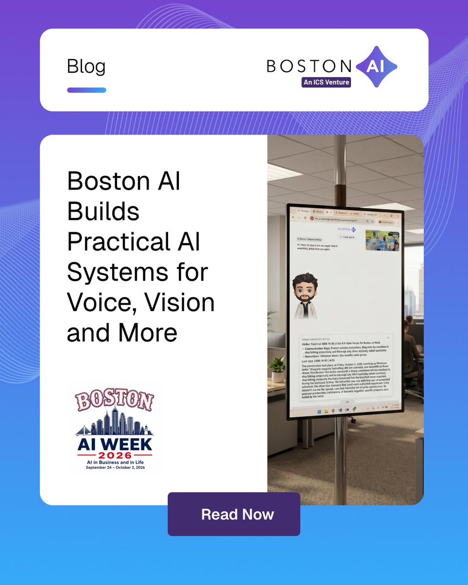 icsonqt's tweet photo. What happens when AI can see, listen &amp; understand the world around it? We’re building systems that put those capabilities to work. Take a look at what we’re creating. Local to Boston? Come see in person on Oct. 7. #AppliedAI #ComputerVision #AIEngineering https://t.co/lYE655iK9q https://t.co/s3GlVkUIcj