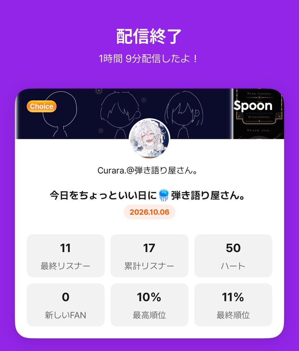 Curara_nemui's tweet photo. 今日もありがとう⸜🌷︎⸝
明日早起きのため、ちょっぴり早めに終わってごめんね〜🥲
明日は頑張って起きて、お仕事頑張ってきます🥹
今日は結婚5割、お歌5割の特殊な枠だったね💍
いつも変わらず一緒にいてくれる人たちに感謝♡✨

いい夢見てね☾𓂃⟡.· https://t.co/hY5Bal2Gpg