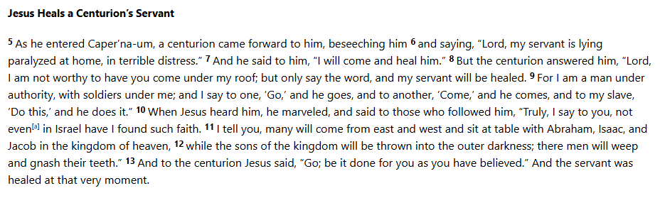 nomen_illi_mors's tweet photo. @s0j0hn @s1lv3rx_ Jesus praised a Roman centurion as having greater faith than anyone else in Israel - a man whose job was to kill people. https://t.co/lXqaRfV6o7