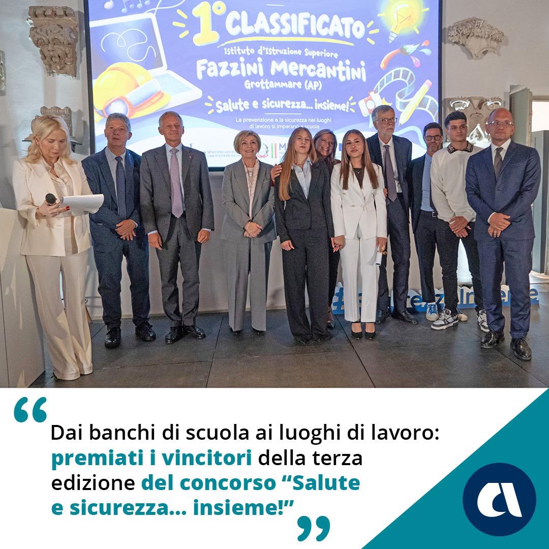 inail_gov's tweet photo. La sicurezza comincia tra i banchi di scuola: all’Opificio Italiacamp di Roma la premiazione della 3ª edizione di “Salute e sicurezza... insieme!”, concorso dei Ministeri del Lavoro e dell’Istruzione con #Inail. 
Ecco i vincitori: https://t.co/OpMOXWmnI3 https://t.co/MBP9xmupWN