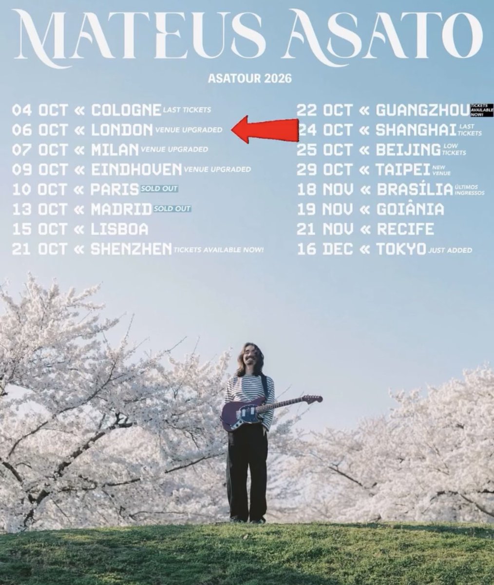 FuyuMusic's tweet photo. ヨーロッパツアー2本目
今日はロンドン🇬🇧

Mateus Asato Europe Tour Day 2
LONDON🙌 https://t.co/2UQn00Su1u