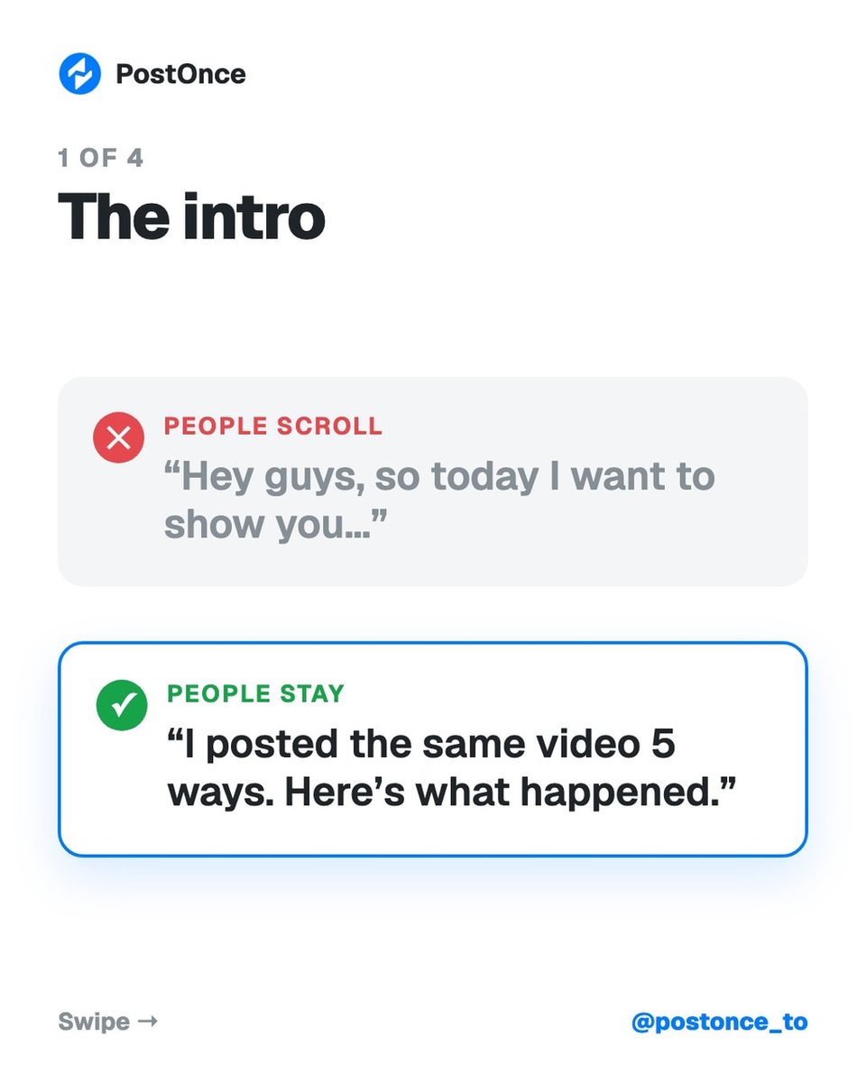 PostOnce_to's tweet photo. “hey guys, so today i want to show you” is where views go to die https://t.co/SkBXRkggSS
