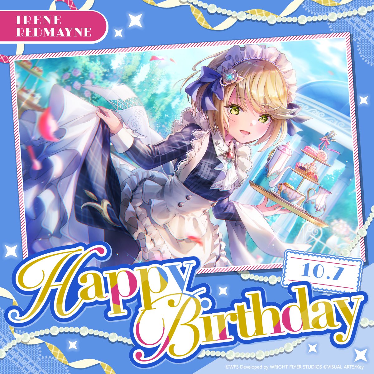heavenburnsred's tweet photo. 🎊🎂HAPPY BIRTHDAY！！🎂🎊

本日10月7日は、
第31X部隊所属 アイリーン・レドメインの誕生日🎉

ゲーム内では、デイリーログインボーナスにて当日限定の専用セリフも登場！(※AM4:00〜)✨
ログインしてチェック♪

#ヘブバン #アイリーン・レドメイン生誕祭2026 https://t.co/63nEAXdPx3