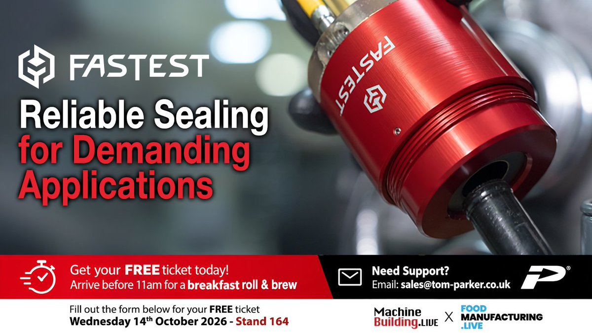 TomParkerLtd's tweet photo. FE seals the outside of the tube. No marks. Ready for automation.
Stand 164, Machine Building Live 2026, 14 October.
https://t.co/f7fOQlnHa6
#MachineBuildingLive #FasTest #FE https://t.co/ZHquwFryQZ