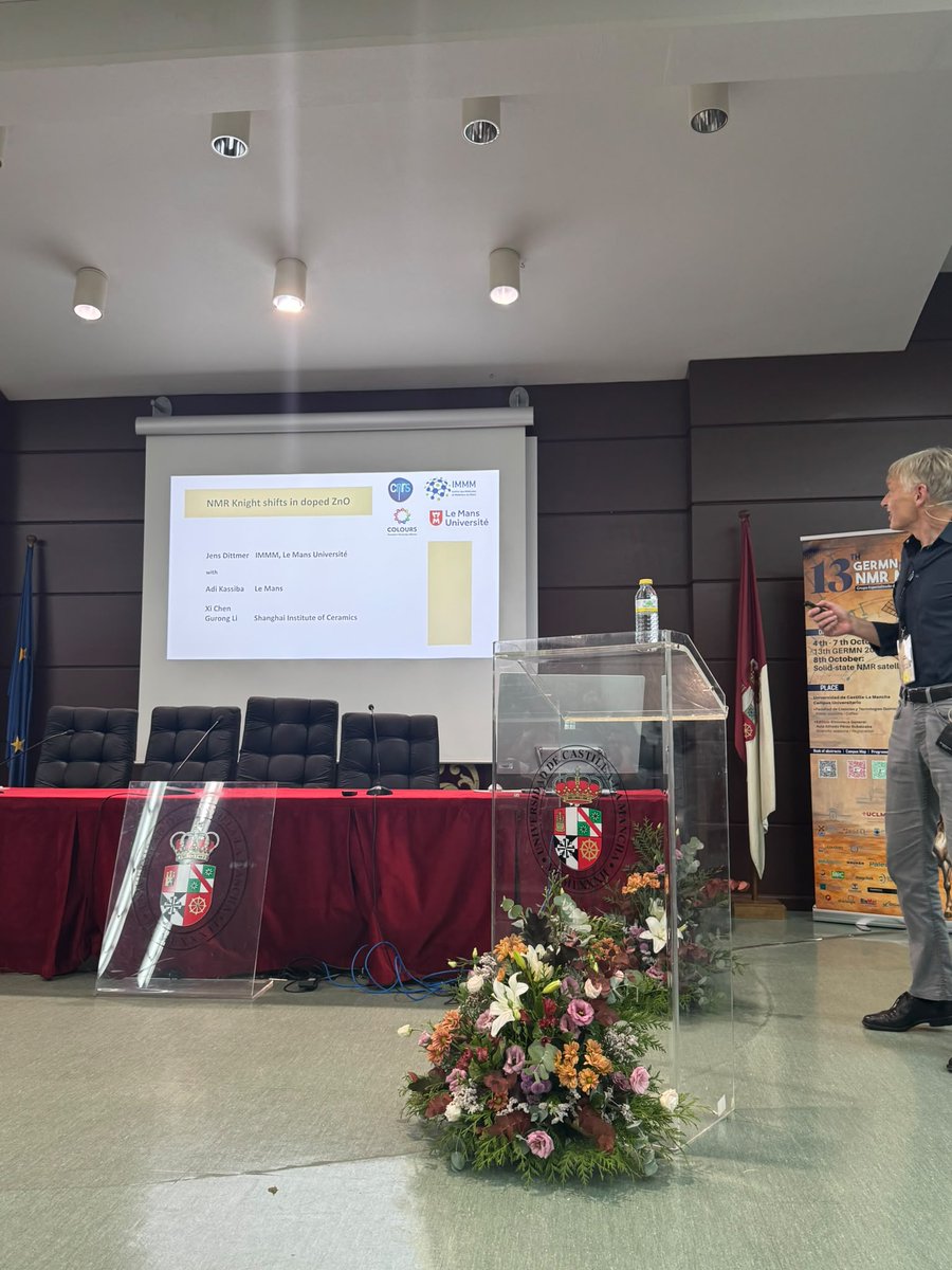 germn2026's tweet photo. ๐ข Oral Communication | #GERMN2026
The afternoon session continues with Jens Dittmer, presenting:
๐งฒ โNMR Knight shifts in doped ZnOโ
#NMR #SolidStateNMR #ZnO #MaterialsScience #GERMN2026 #CiudadReal https://t.co/JOfPQeJXXu