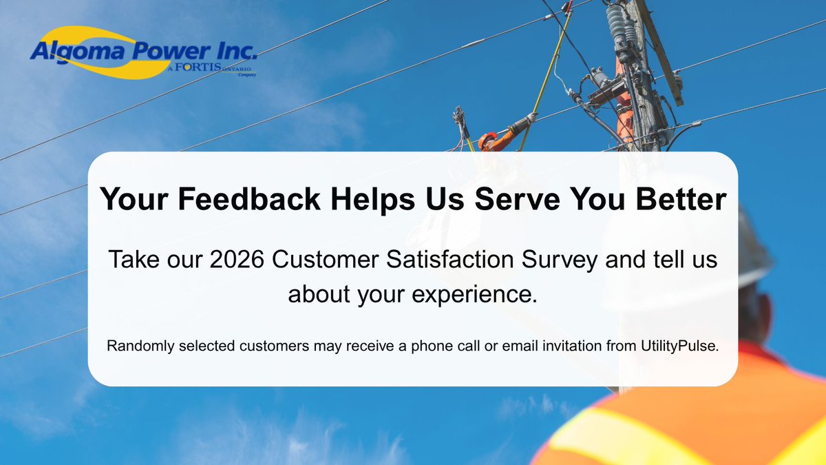 APIpower's tweet photo. The 2026 Customer Satisfaction Survey is Here!

This October, our trusted partner UtilityPULSE will be conducting our annual survey and may contact you by phone or email to gather feedback on our communications and service. The survey takes about 10 minutes, and your feedback helps us serve you better. We'd love to hear from you. Thank you for sharing your thoughts!

Learn more at: https://t.co/aZsJQIo8P0