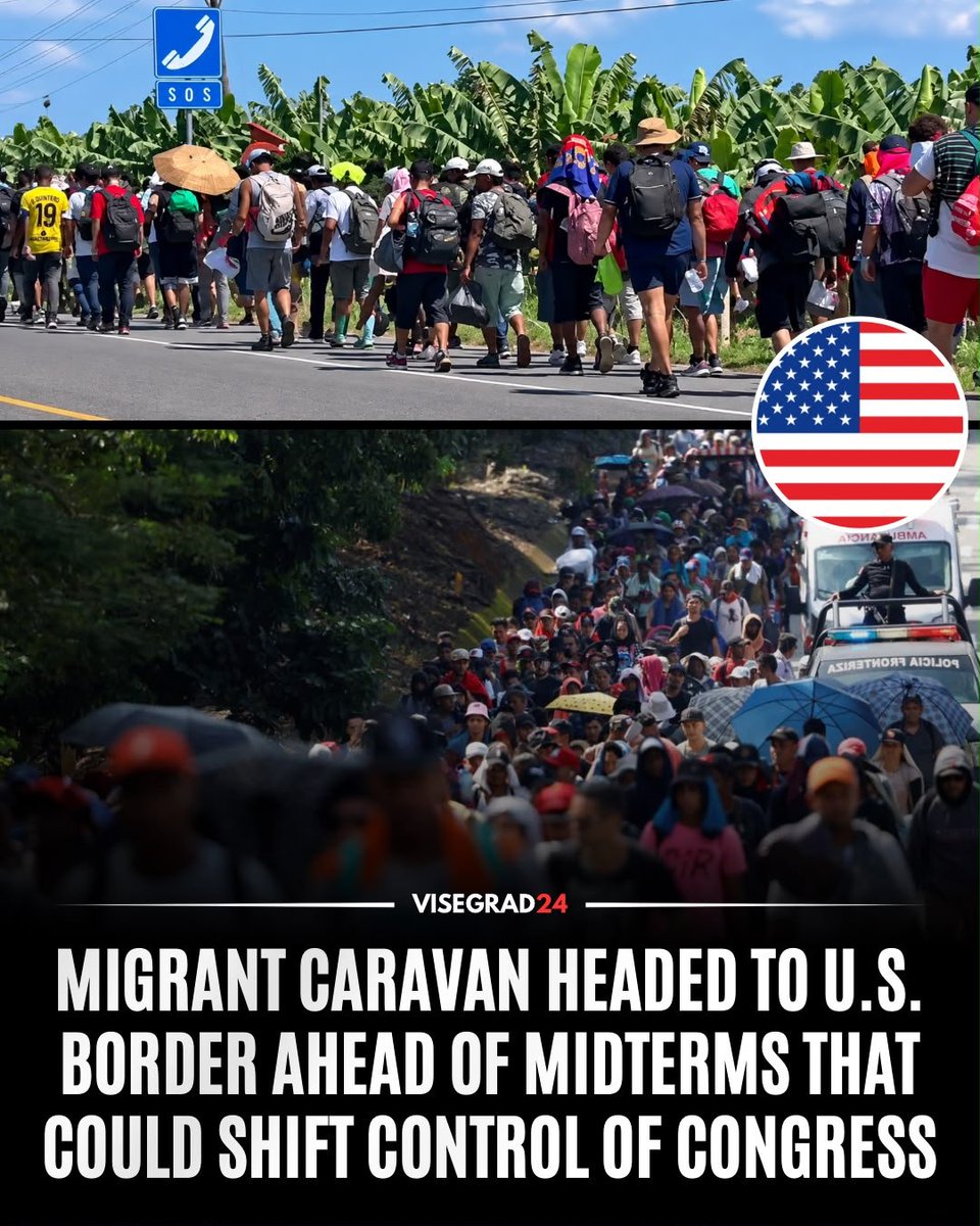 visegrad24's tweet photo. A migrant caravan of more than 600 people has crossed into Mexico and is traveling north toward the U.S. southern border, prompting the Department of Homeland Security to issue a direct warning.

The caravan began in San Pedro Sula, Honduras, on September 20 and has grown while traveling north, with migrants predominantly from Honduras, Guatemala, Ecuador and Haiti.

DHS said “catch and release” is over and warned:

“Anyone attempting to illegally enter the United States will be apprehended, prosecuted, and removed from the country.”

The caravan comes just weeks before the U.S. midterm elections, with immigration and border security remaining major campaign issues.
