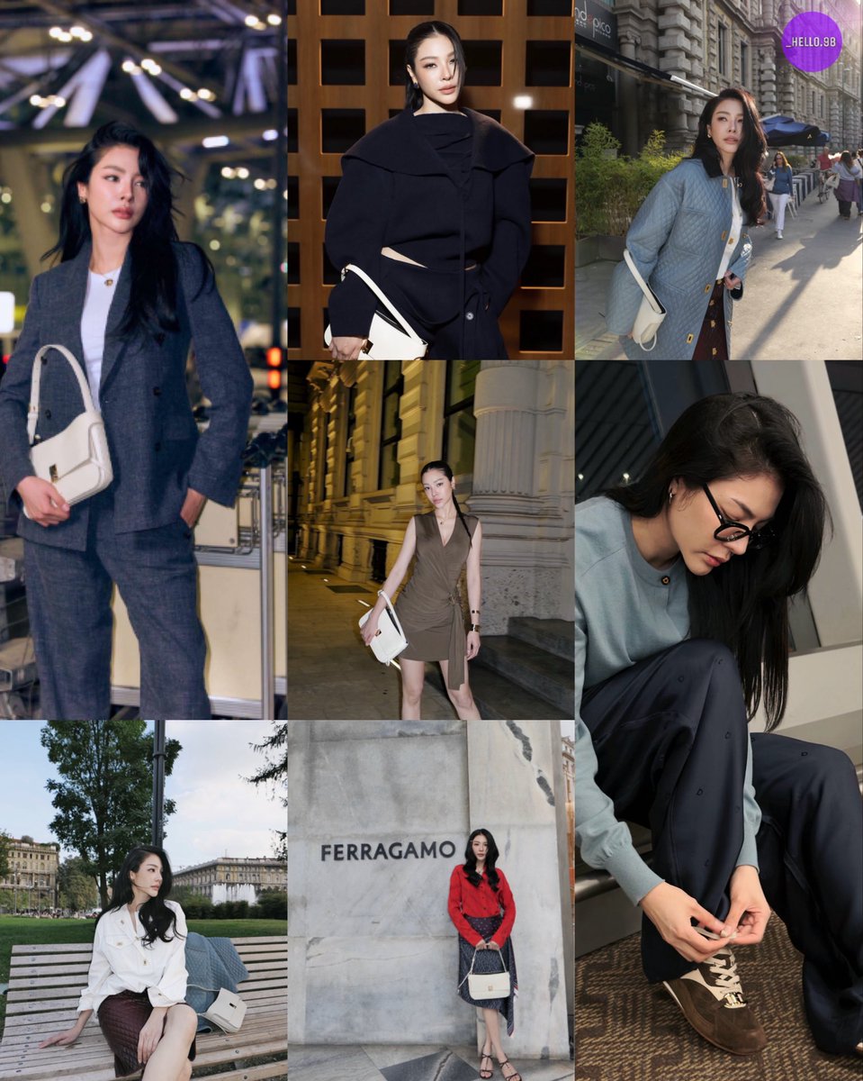 Hello98_th's tweet photo. ฝ้าย พีรญา  เก็บทุกลุค ร่วมชมแฟชั่นโชว์ Ferragamo Spring-Summer 2027 ณ กรุงมิลาน
🔗 https://t.co/vfEGbUI2EQ

#Ferragamo #FayePeraya https://t.co/I9Z6zlEQ3V