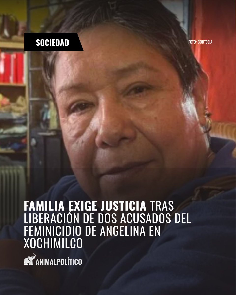 Pajaropolitico's tweet photo. 🪧 Familia exige justicia tras liberación de dos acusados del feminicidio de Angelina en Xochimilco.

Angelina Mondragón murió en 2022 en Xochimilco. El acta inicial señaló causa no traumática, pero su familia denunció violencia evidente. Un peritaje del Incifo confirmó traumatismo craneoencefálico y fractura en la base del cráneo.