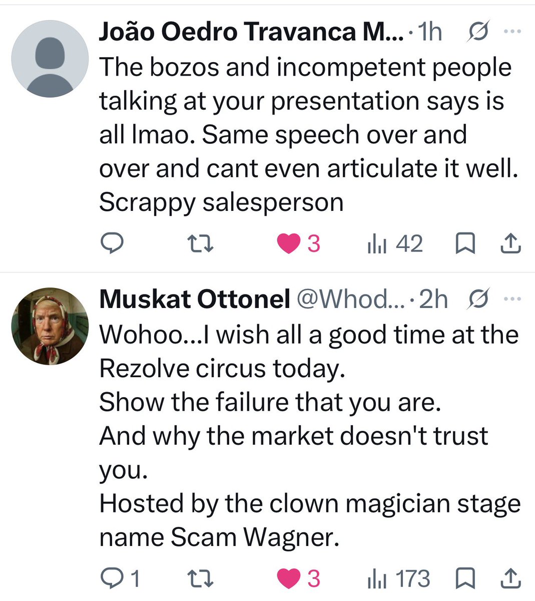 VegasDWP's tweet photo. @RezolveAi I’m just here for the comments… 🍿 https://t.co/6IvZVENnqZ