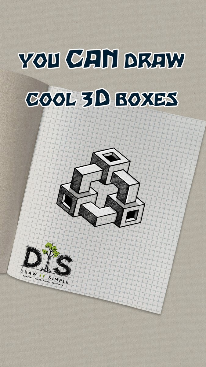 DrawItSimple_'s tweet photo. Bored? Here's #howtodraw some cool #3d boxes — Draw It Simple #drawingchallenge #inkdrawing #drawingtechniques #drawingtutorials #3ddrawings https://t.co/wyF1C33T8S