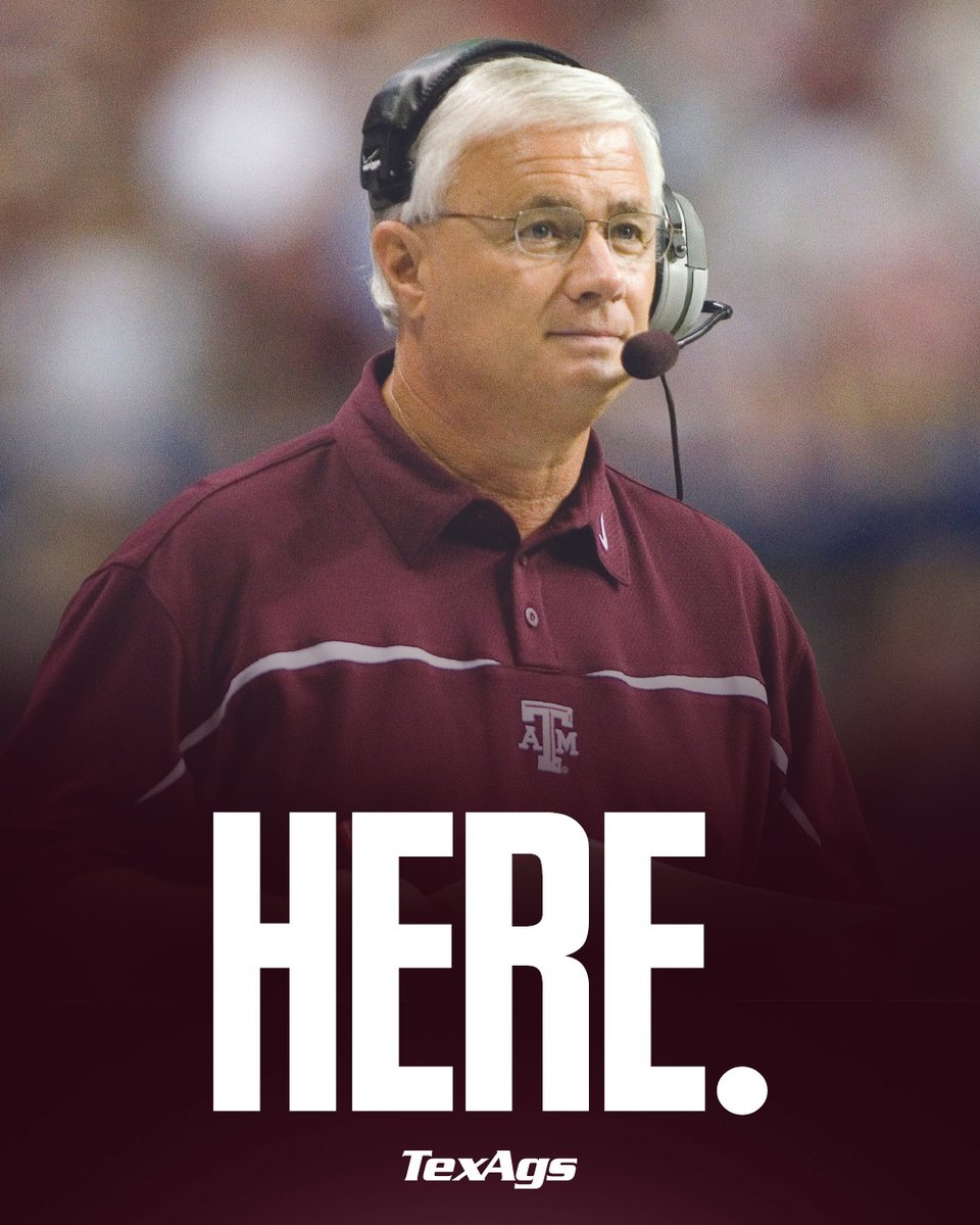 TexAgs's tweet photo. The Aggie family mourns the loss of former Texas A&amp;M head coach Dennis Franchione.

Our thoughts and prayers are with Coach Fran’s family, friends and all those he impacted. Rest in peace, Coach. ❤️ https://t.co/o0xtBF6kzS