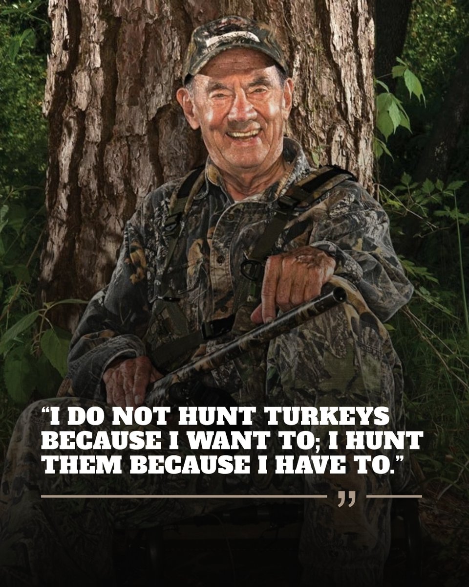 HookBarrelMag's tweet photo. Col. Tom Kelly lived 99 years and became one of the most important voices in turkey hunting.

In 1973, he published Tenth Legion, a book that became a landmark of turkey hunting literature and earned him a devoted following among hunters. Kelly continued writing and teaching through his books and columns for decades. His work helped preserve the knowledge, traditions and character of turkey hunting for generations who came after him.

His life was extraordinary. His influence on turkey hunting was even greater.