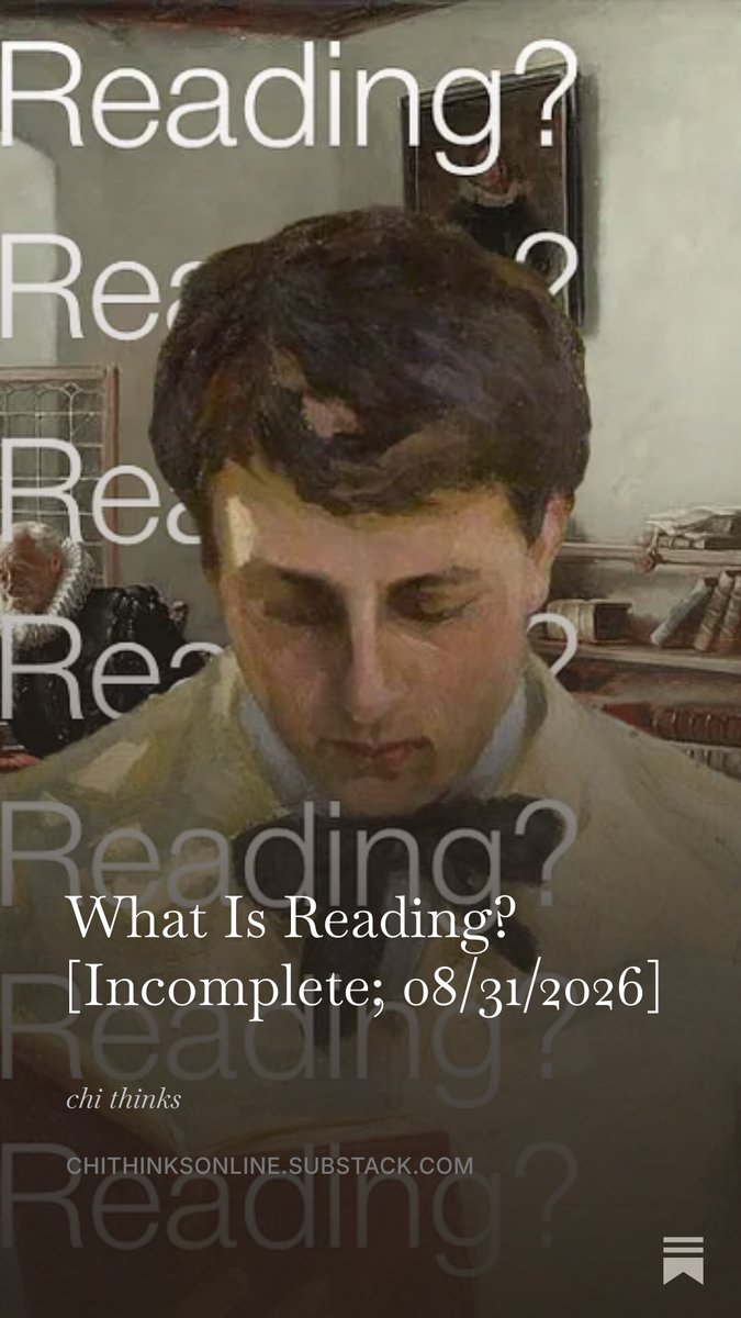 chithinksonline's tweet photo. A post-Nietzschean analysis of the ontology of reading—weird sentence, but my friend dared me to write it. It ended up cool, so check it out!

https://t.co/Zk7mAjLXMK https://t.co/wDkHXUsaL9