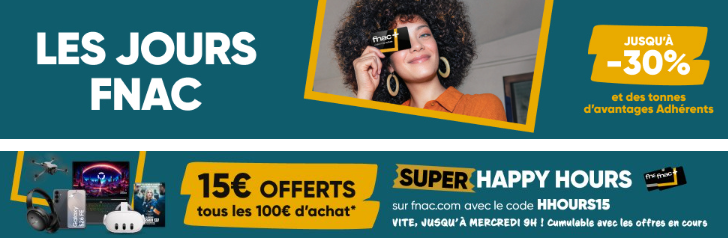 le_crocodeal's tweet photo. 💥 Grosse promo chez FNAC : si vous êtes adhérent FNAC+ ou One, bénéficiez de 15€ offerts tous les 100€ d'achat sur le site FNAC avec le code HHOURS15 !

🔥 Voir les offres : https://t.co/h9RG0d3AHO

⏱️ Valable jusqu'à demain 09H00 seulement !