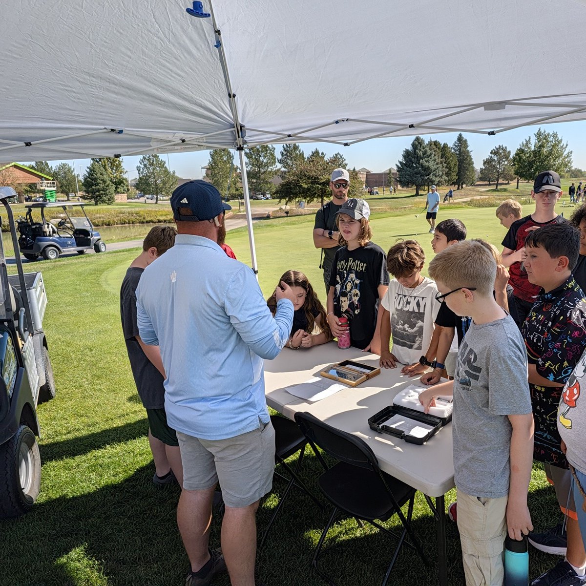 LandscapesGolf's tweet photo. A golf course can be a classroom, too.

The Broadlands recently welcomed STEM LAB sixth graders for a First Green Field Experience. Students explored irrigation, soil, water management, equipment, and measurement alongside the professionals who put those skills to work every day. https://t.co/jo6qD0bErn