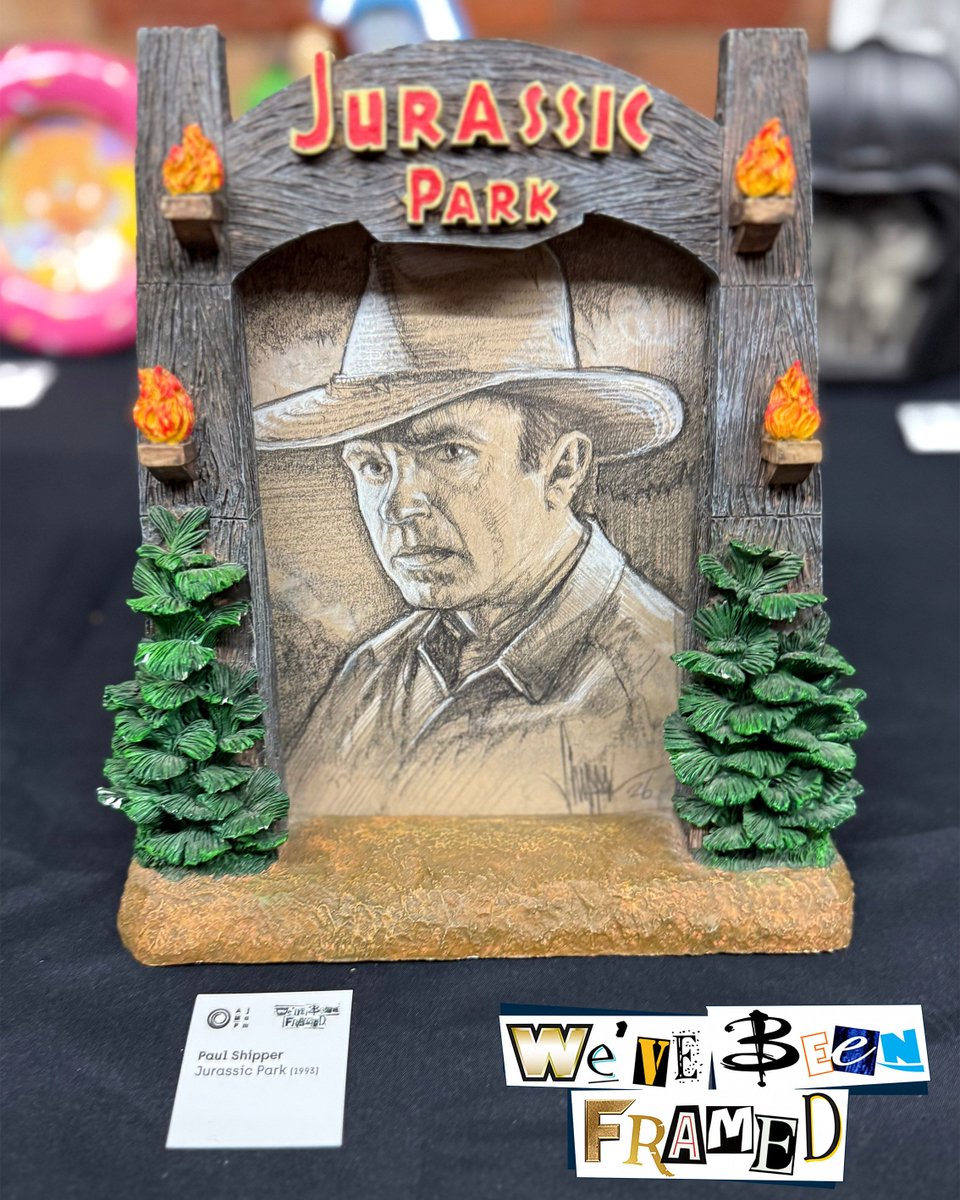 PaulShipper's tweet photo. "Remembering the wonderful Sam Neill. I created this portrait in honour of an actor who gave us so many memorable performances, including the unforgettable Dr Alan Grant in Jurassic Park."

AMPjam Presents: We’ve Been Framed launched at @thejointworks in Birmingham, UK on Friday 2nd October 2026 and is on display for 4 weeks.

THE AUCTION

All artworks from the show will be auctioned online from Sunday 11th- Sunday 18th October visit https://t.co/pWgzwduvY0 during this time for the auction, all lots end on the 18th (UK evening time) and pieces are available internationally.

All profits from the show goes to Birmingham bereavement charity @edwardstrust which supports parents, children and young people in grief.

Stay tuned for more details and follow @ampjamcon to keep to date with latest on this art show.