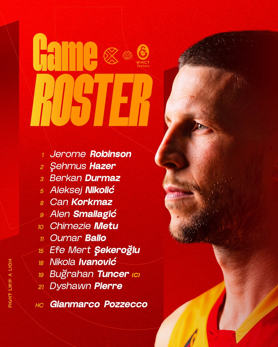 GSBasketbol's tweet photo. 📋 | Maç Kadromuz
vs. Cibona https://t.co/bVcK9v8uDS