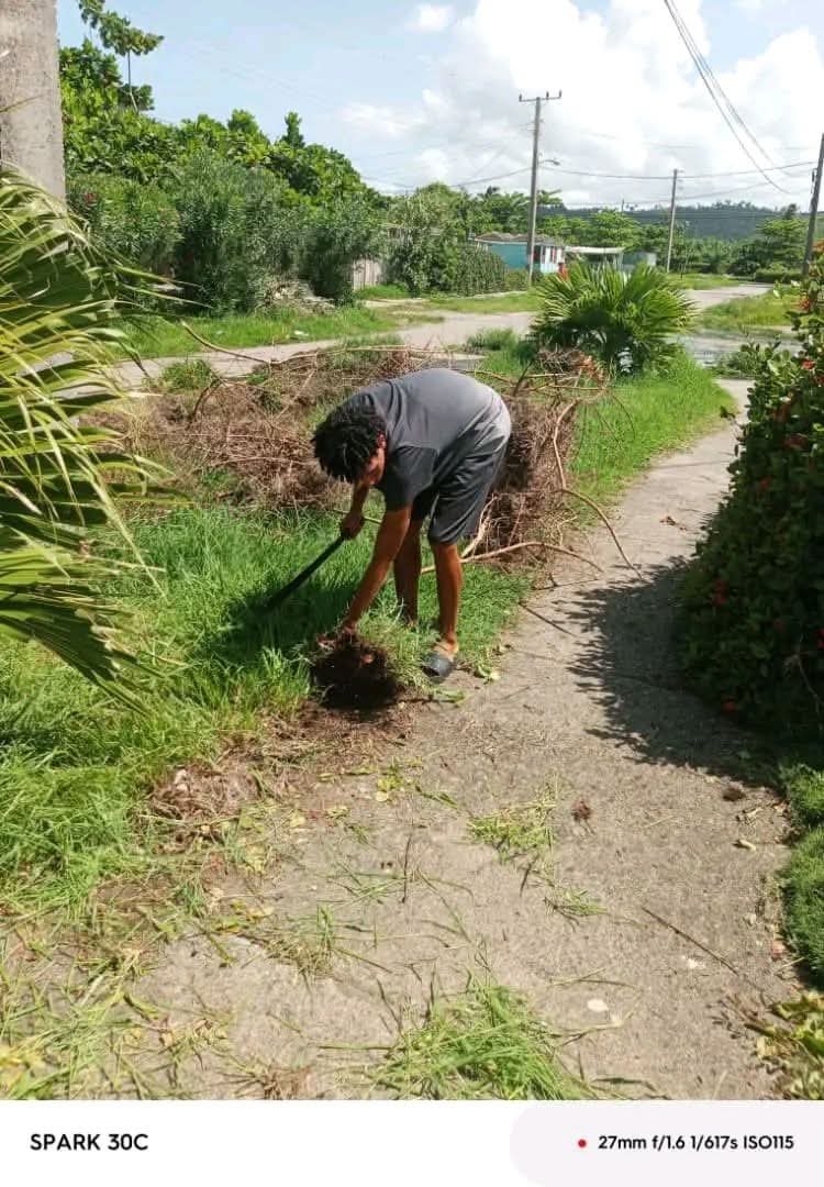 CUcmgt's tweet photo. Desde el enfoque #UnaSalud la #RedJuvenilComunitaria de la Filial de Ciencias Médicas de #Baracoa #Guantánamo realiza labores de higienización en áreas exteriores de su Residencia Estudianti. #SomosUcmgt @yamilers2022 @UcimeGuantanamo @Dr_WilsonPerez @MINSAPCuba https://t.co/8TbFB2Ehiq