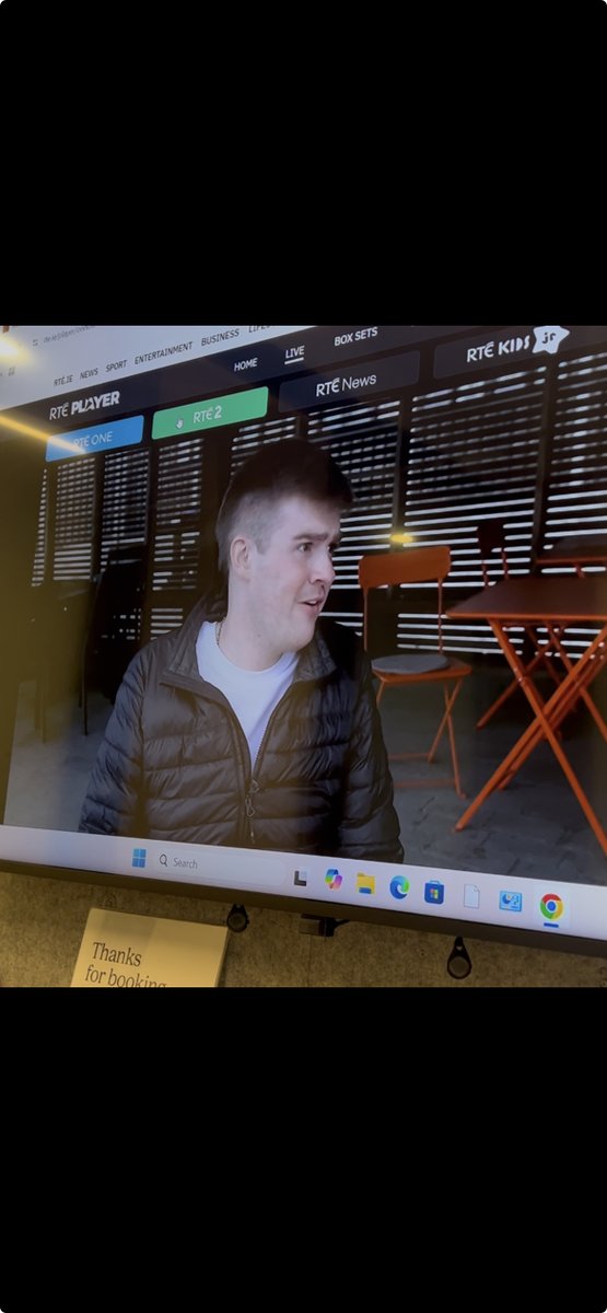 DisabilityFed's tweet photo. Conor McAuley, Disability Activist, was interviewed on RTE during today's #Budget2027 programme on how the €500 Cost of Disability payment falls far short of the weekly costs disabled people face https://t.co/iGpW7owEvL