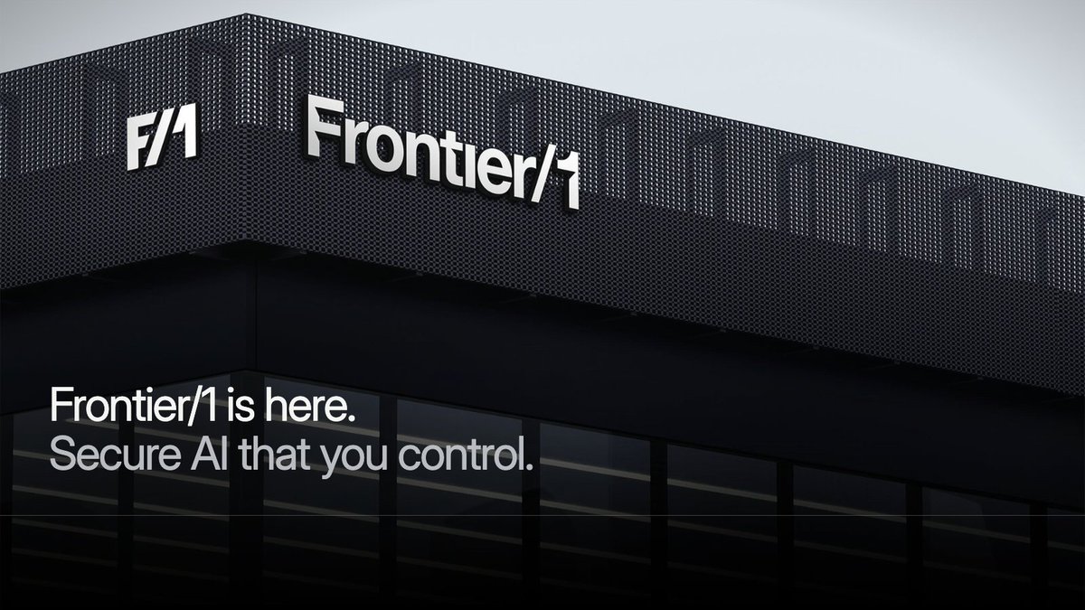 frontier1_ai's tweet photo. Frontier/1 is here. Secure AI that you control.

Too often, the price of using AI is giving the intelligence away: your most important work travels to a place you didn't choose, through a model you can't inspect, under a law you didn't pick.

Open-weight models or your own, on dedicated NVIDIA hardware, in the country you choose. Every model scanned, signed and verified before it runs. Every request inspected on the way in, every answer on the way out.

If you do work that can't be allowed to leak, to fail or to fall into the wrong hands, we built this for you.