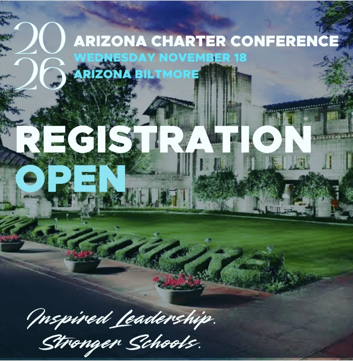 AzCharters's tweet photo. Arizona's public charter school community comes together next month for the largest statewide gathering of its kind. Schools, partners &amp; leaders from across AZ will be part of the conversation. Members: Register → https://t.co/5epEXlkDTX #azcharterschanginglives #azchartercon26 https://t.co/cunvkNI8pB