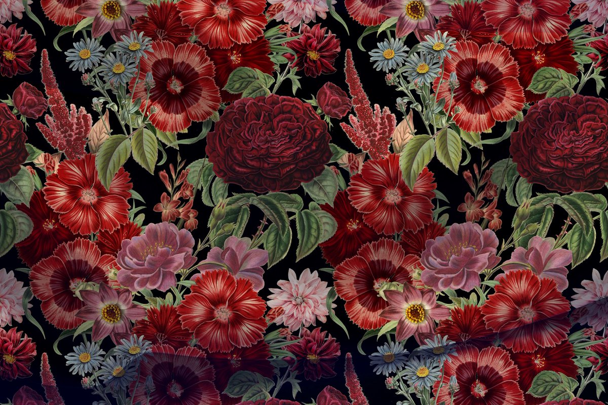 przemilak's tweet photo. A stylish floral pattern featuring deep #burgundy flowers is currently in vogue for fall #fashion: https://t.co/rTtOy6TupA. Discover more moody florals and #artistic designs and get 25% off today! Available: #fabric, #homedecor, #wallpaper. #sewing #quilting #FallFashion #sale https://t.co/BIkyLTGNyv