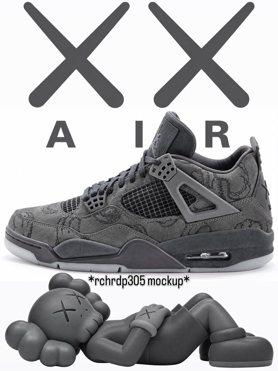 KicksFinder's tweet photo. KAWS x Air Jordan 4 Retro SP "Dark Grey" 😵🤯📈
Summer 2027

📸 IG: rchrdp305 https://t.co/2Cr1Coml23