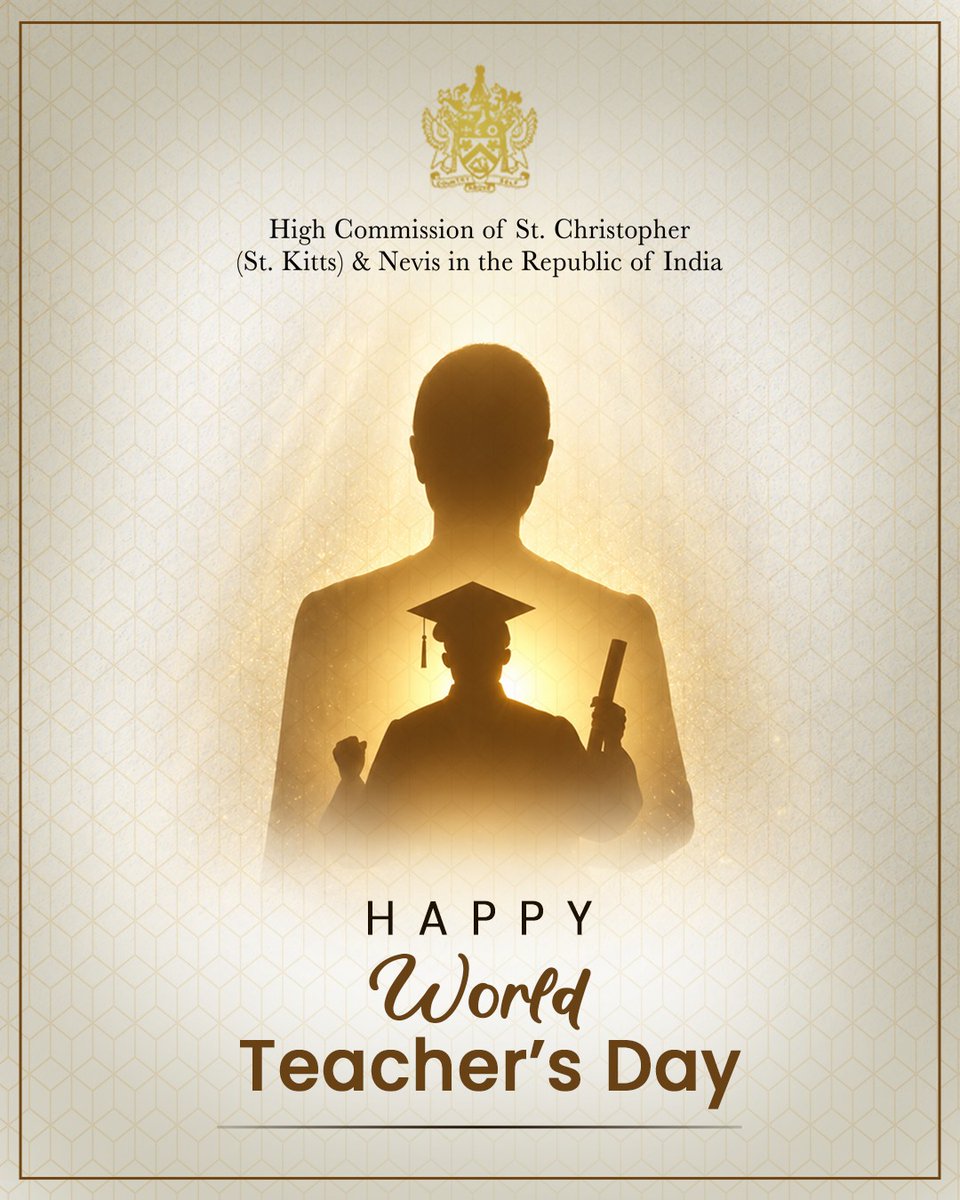 devbath's tweet photo. On World Teachers’ Day, we celebrate the teachers whose dedication, knowledge and guidance inspire generations and help shape stronger societies.

From St. Kitts and Nevis to India and around the world, we recognise the invaluable role educators play in building brighter futures.

Our sincere appreciation to all teachers for their service, commitment and lasting impact.