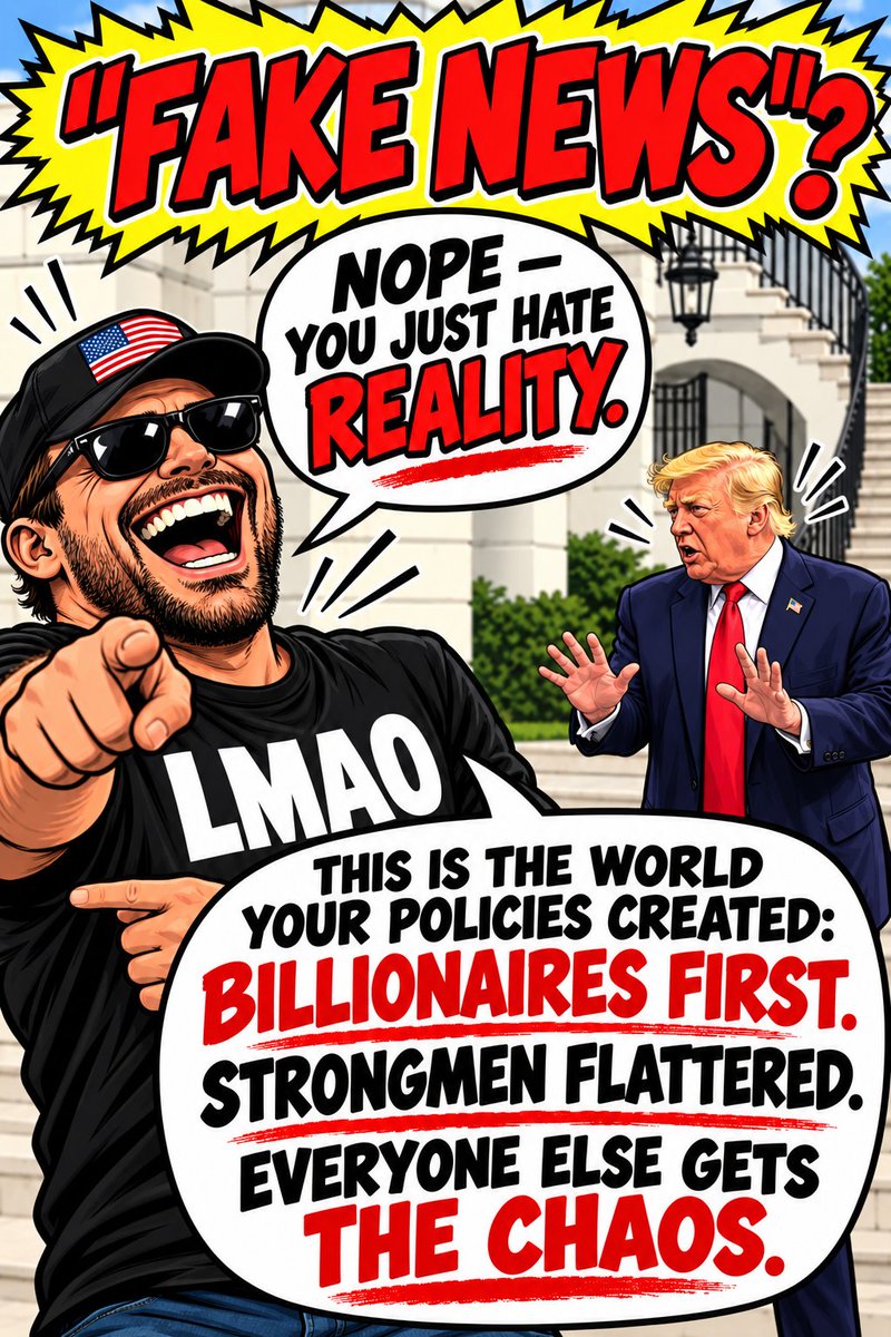 Bruce_Special_K's tweet photo. @RapidResponse47 @POTUS When the headlines stop flattering you, suddenly the free press becomes the enemy. Funny how that works. 🤔 https://t.co/mODk69rBut
