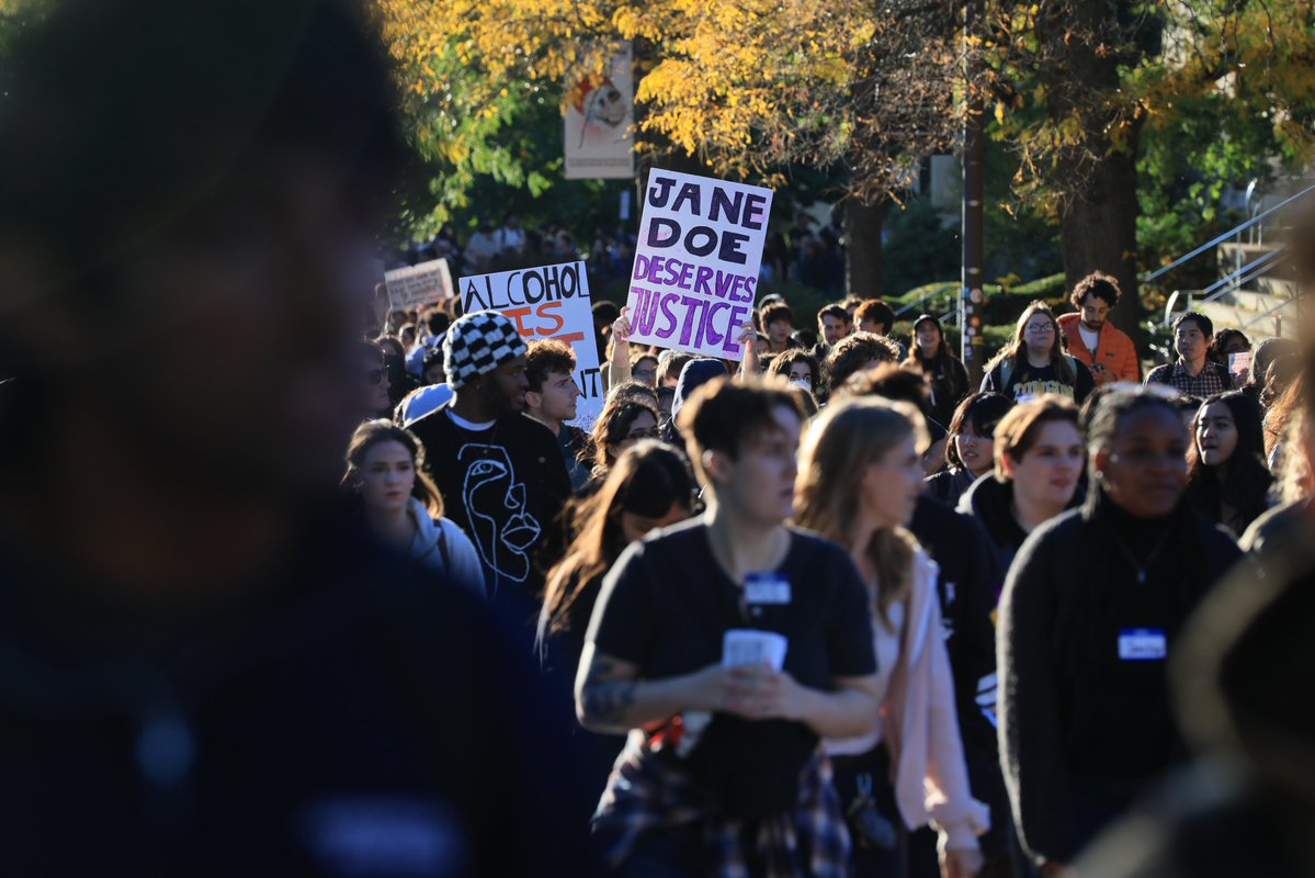 Complex's tweet photo. Thousands of students protest at Cornell.

Students and faculty gathered to protest the university’s handling of sexual assault allegations, calling for policy changes, improved campus police training and stronger support for survivors. https://t.co/m6Rm8q0mNB