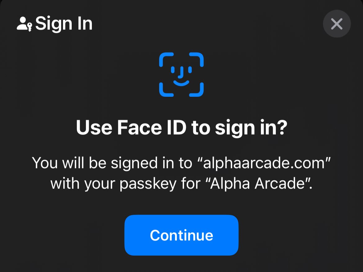 DevJake20's tweet photo. Sign in with Google, Apple, or Face ID. 

Trade without wallets, seed phrases, or extensions.

@alphaarcade now abstracts away the blockchain so the account stays yours, and the experience stays simple. https://t.co/PFGr5PJMOy
