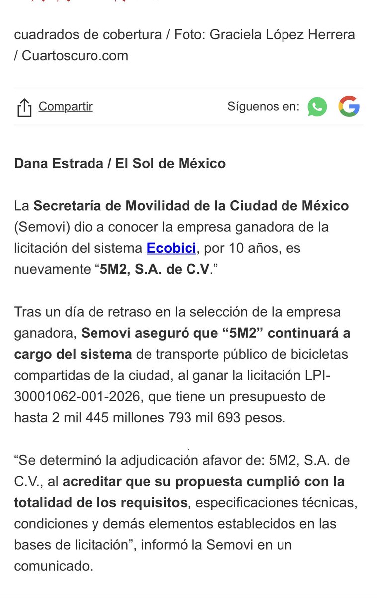 LaOximoron's tweet photo. Ni siquiera porque Edgar Farah lleva décadas enriqueciéndose con el dinero público puede pagar el trabajo de la gente.

De hecho esta @ClaraBrugadaM le volvió a regalar la concesión de ecobici (que tiene desde 2021), es decir: 2 mil 445 millones, 793 mil 693 pesos. https://t.co/Vvh3Vp7CkL