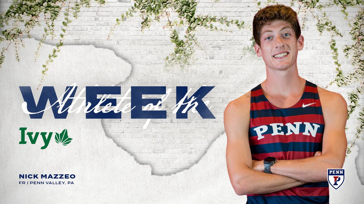 PennTrack's tweet photo. ATHLETE OF THE WEEK SWEEP 🧹🧹🧹

The Ivy League has named first-years Nick Mazzeo and Allison Lee as the cross country men's and women's athletes of the week!

#FightOnPenn https://t.co/dHDn05OWH4