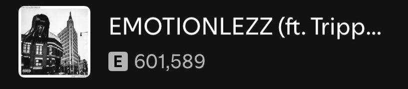 daily13deg's tweet photo. Thirteendegrees’s collab with Trippie Redd ‘EMOTIONLEZZZ’ has hit 600k streams on Spotify! 👀🔥 https://t.co/W73NZBsF90